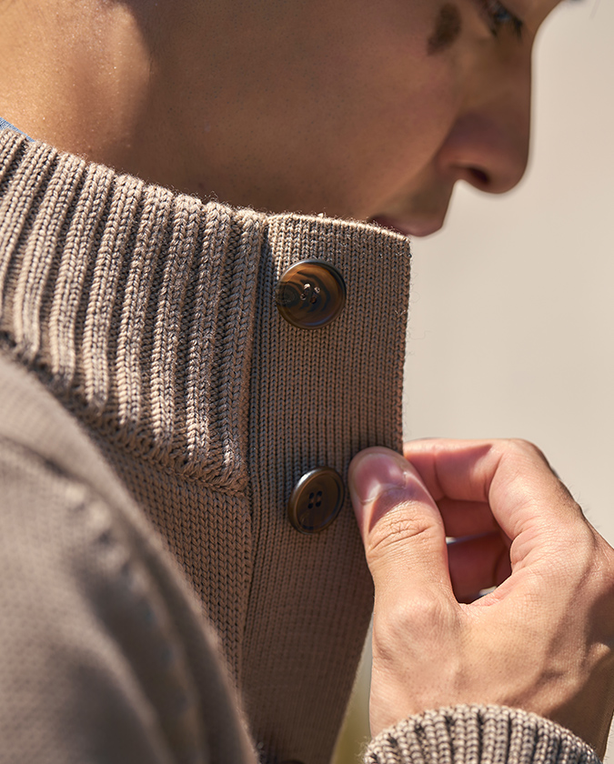 メーカーズシャツ鎌倉 【人気アイテム】スタンドカラーカーディガン